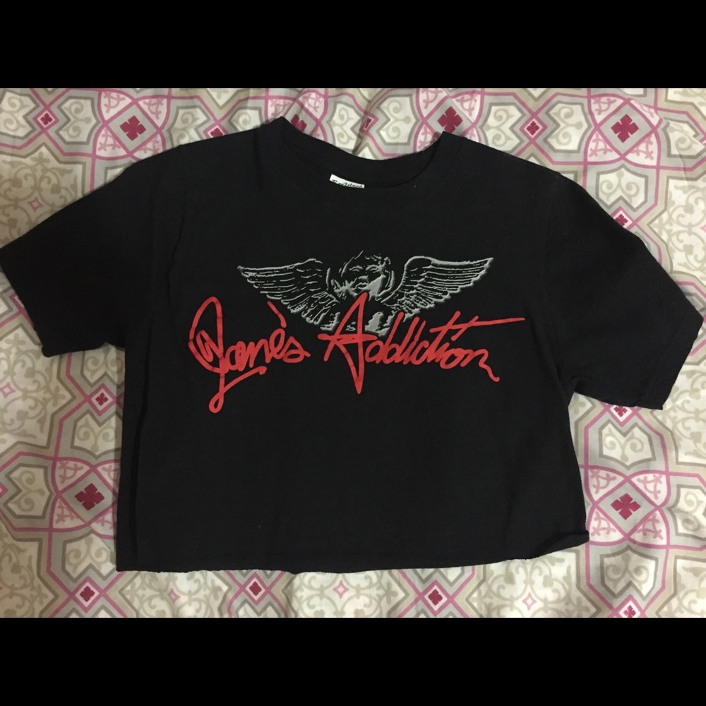 Jane’s Addiction Band Black Crop T Shirt XS